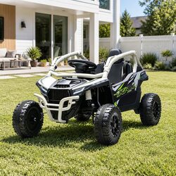 Kids Ride On Car Off-Road Electric Toy with Remote Control Music Steering Wheel