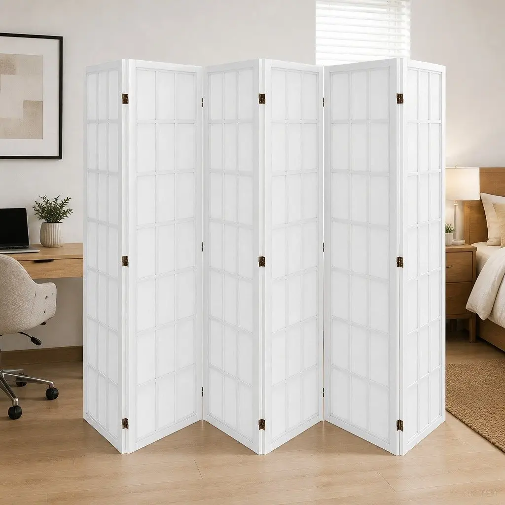 6 Panel Room Divider 170cm Freestanding Folding Screen Partition Privacy