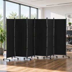 6 Panel Room Divider Screen Folding Partition Privacy Separator Portable