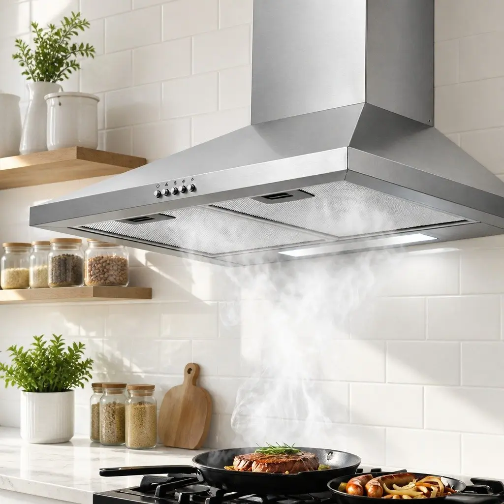 Range Hood 600mm Wall Mounted Kitchen Cooktop Stainless Steel Extraction Fan