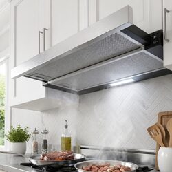 600mm Slide Out Range Hood 60cm Stainless Steel Cooker Exhaust Rangehood LED