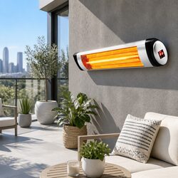 Electric Radiant Strip Heater 1500W Wall Mount Indoor Outdoor Heat Three