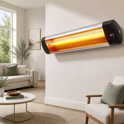 Electric Radiant Strip Heater 3000W Wall Ceiling Mount Indoor Outdoor Remote