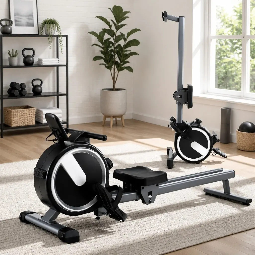 Magnetic Rowing Machine Home Gym Equipment 16 Level Resistance Foldable Cardio