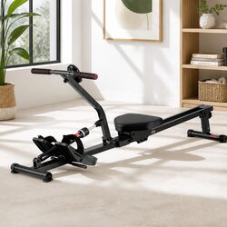 Hydraulic Rowing Machine 12 Resistance Levels Full Body Cardio Home Gym Foldable