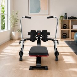 Rowing Machine Hydraulic Resistance Home Cardio Full Body Fitness Exercise Rower