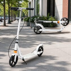 Adult Commuter Foldable Scooter Adjustable Height Anti-Slip Deck Dual Brakes