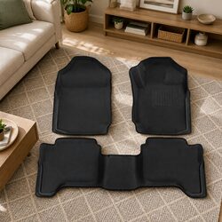 Car Floor Mats Rubber Ranger PX PX2 PX3 Dual Cab 2011-2022 3D Moulded Black
