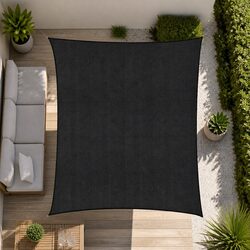 Rectangle Shade Sail Cloth 5X6M UV Block Outdoor Canopy Patio Pool Garden Black