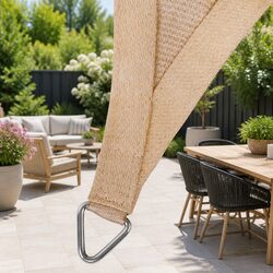 Rectangle Shade Sail 3x6m Sand UV Protection Outdoor Patio Pool Deck Sunshade