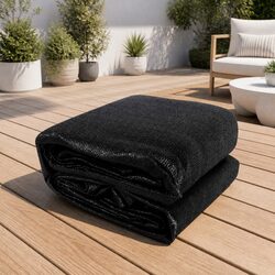 Rectangle Shade Sail 4x6m Black UV Protection Outdoor Patio Pool Garden Sunshade
