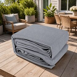 Rectangle Shade Sail 6x6m Grey 280GSM UV Protection Outdoor Patio Pool Cover