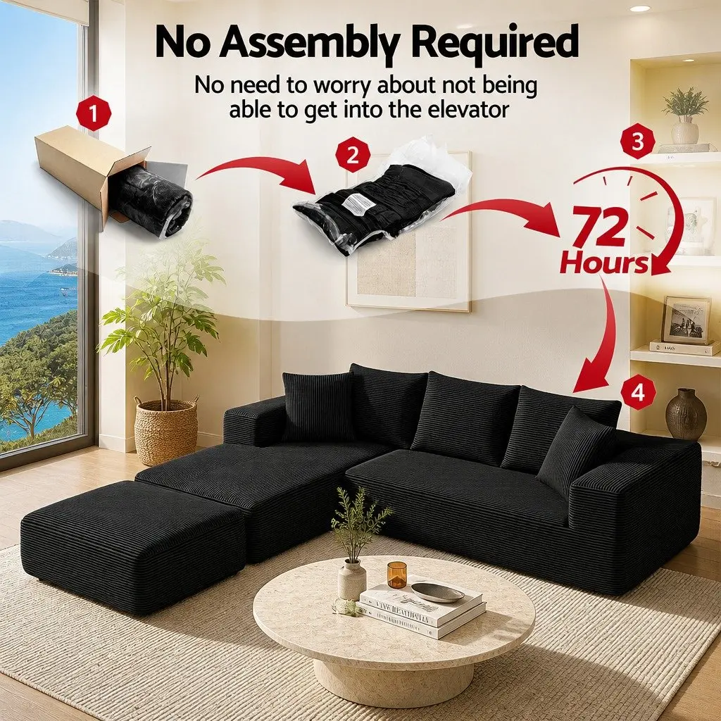 Modular Sofa Bed with Ottoman Sectional Lounge Couch Living Room Furniture