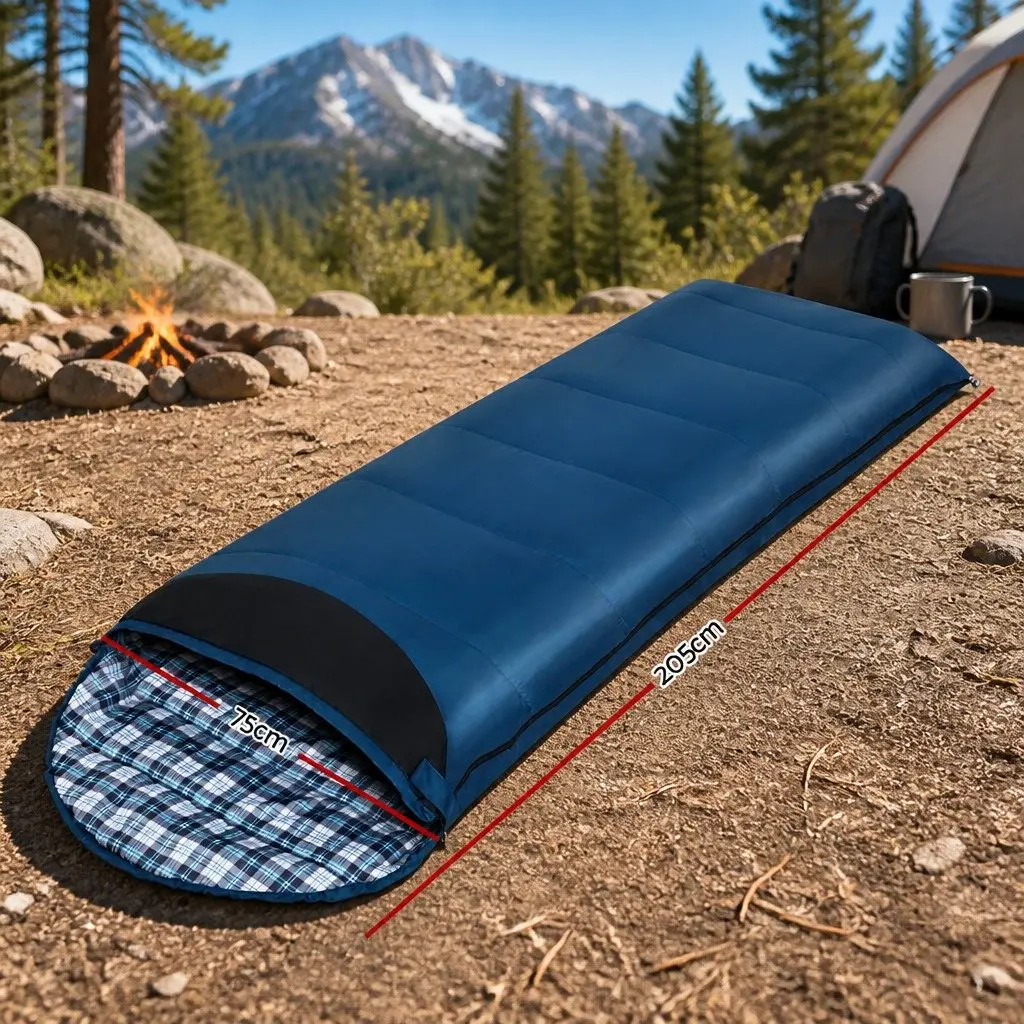 Sleeping Bag Thermal Waterproof Compact Adult 0°C Navy