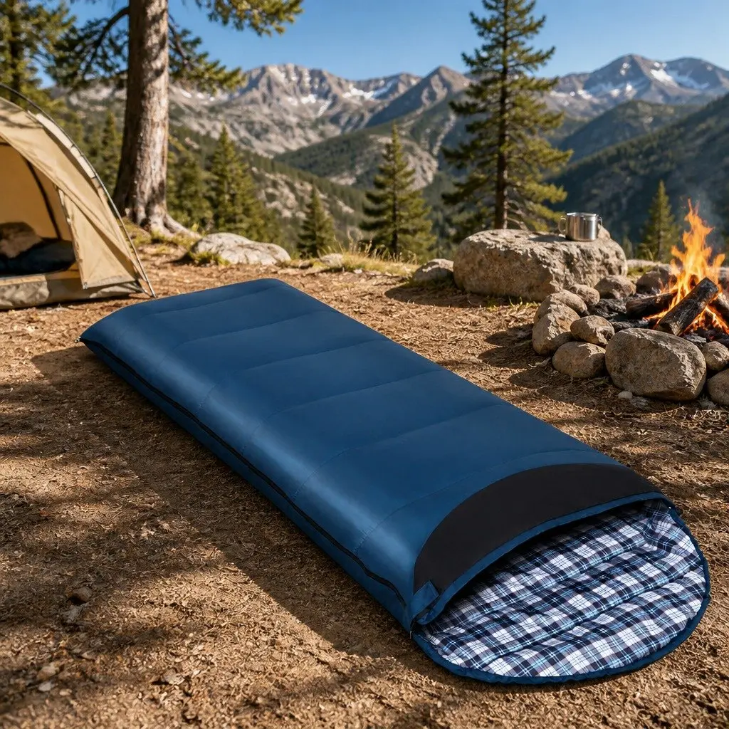 Sleeping Bag Thermal Waterproof Compact Adult 0°C Navy