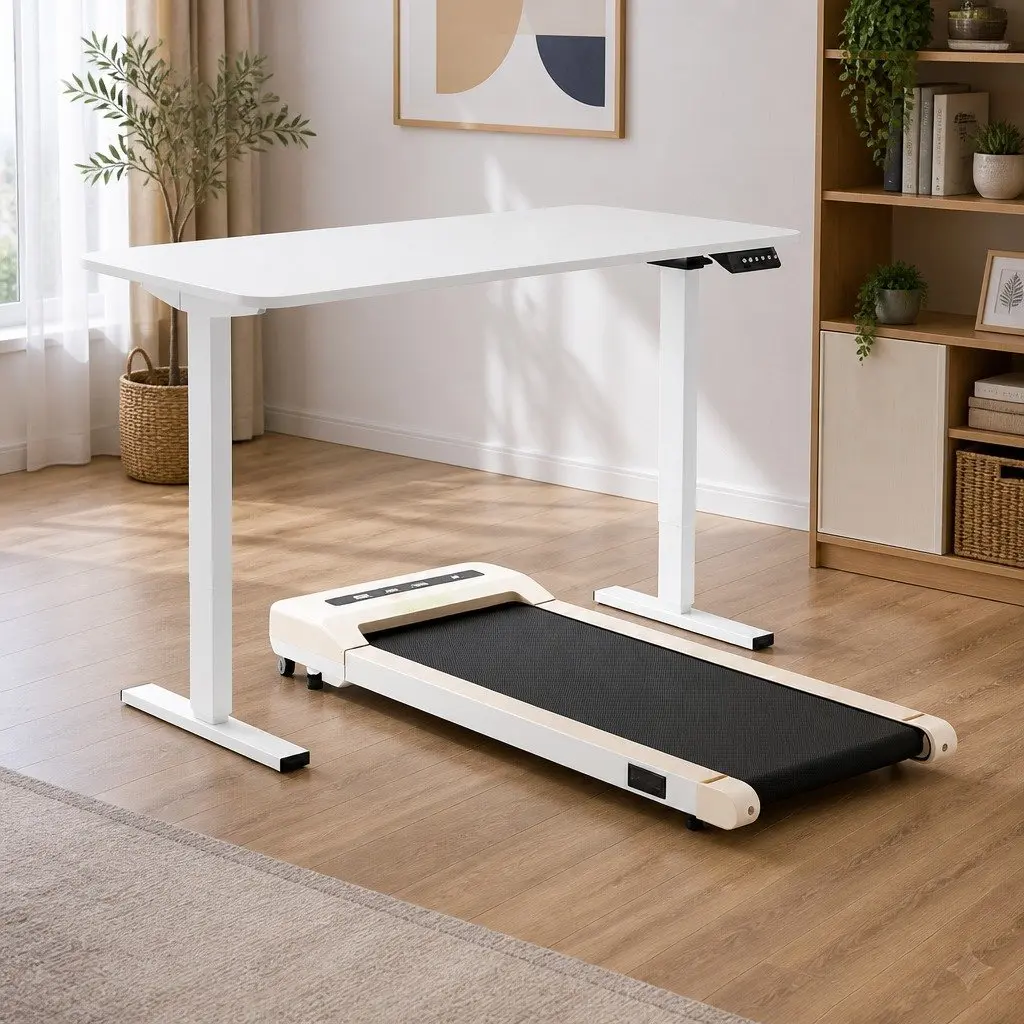 Electric Standing Desk Treadmill Combo 140cm Walking Pad Home Office Motorised