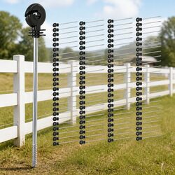 Electric Fence Ring Insulators 100pcs Screw in Stand off Insulator Black
