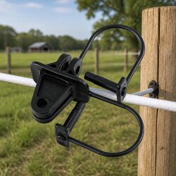 Electric Fence Insulators 200pcs Pinlock Black Y Post Metal Post Wire Rope Tape