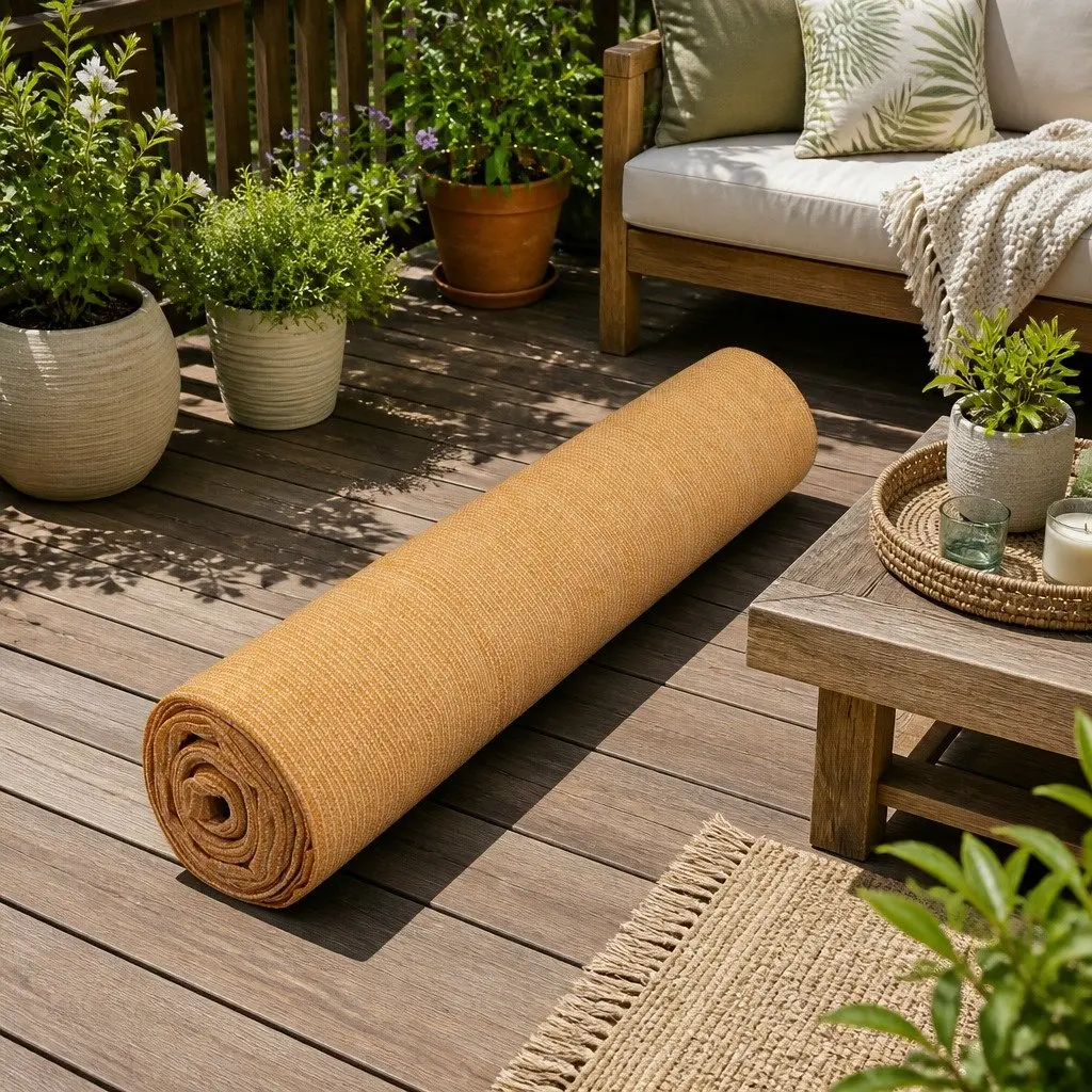 Shade Cloth 90% UV Block Heavy Duty 1.83m x 10m Beige Mono-tape Knitted Fabric Outdoor Garden Shadecloth