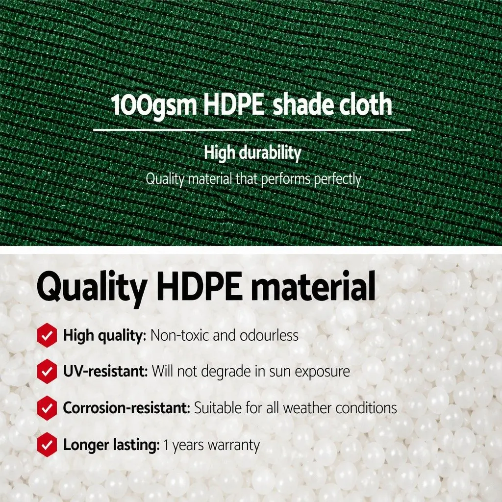 Shade Cloth 50% UV-Stabilised 1.83m x 30m Heavy Duty Green for Greenhouse Garden