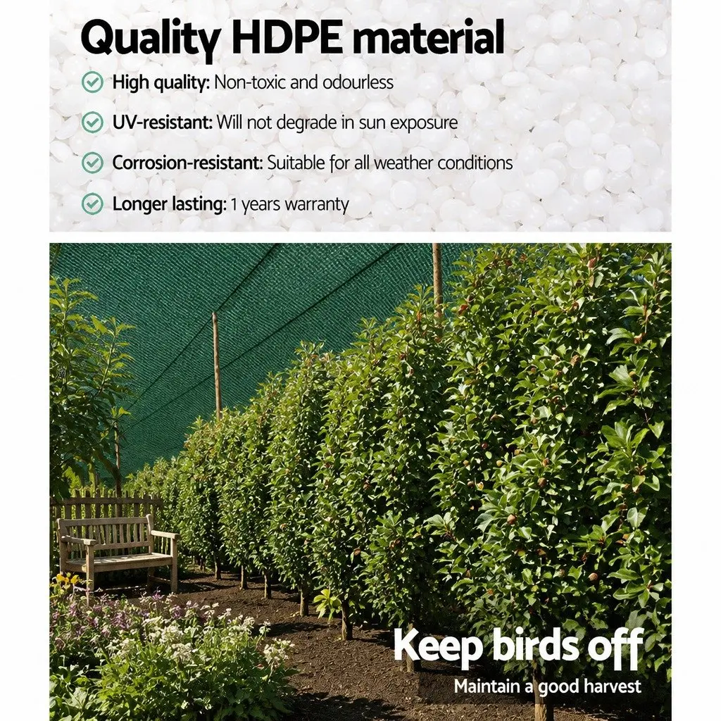 Shade Cloth 90% UV-Stabilised Knitted Fabric 1.83m x 30m Green