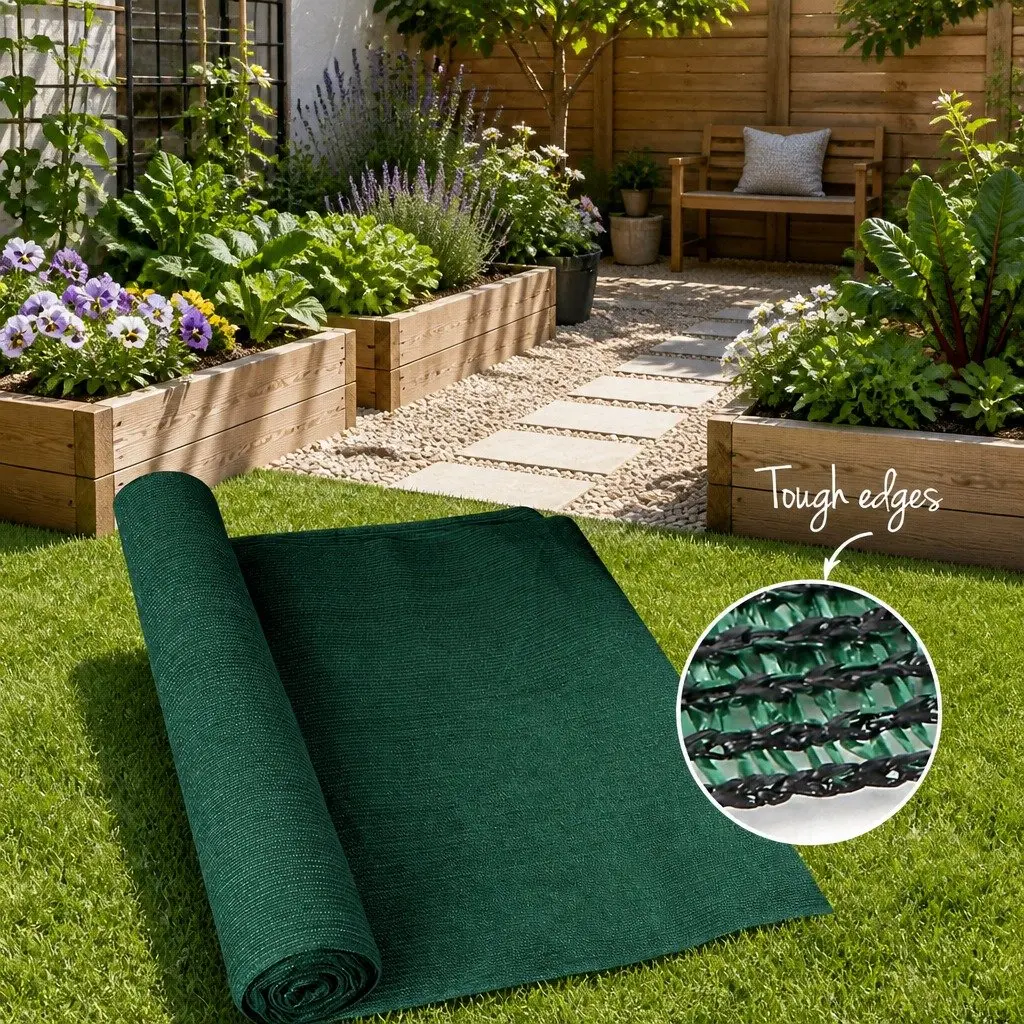 Shade Cloth 3.66x20m Heavy Duty Green 90 Percent UV Stabilised for Garden and Agricultural Use
