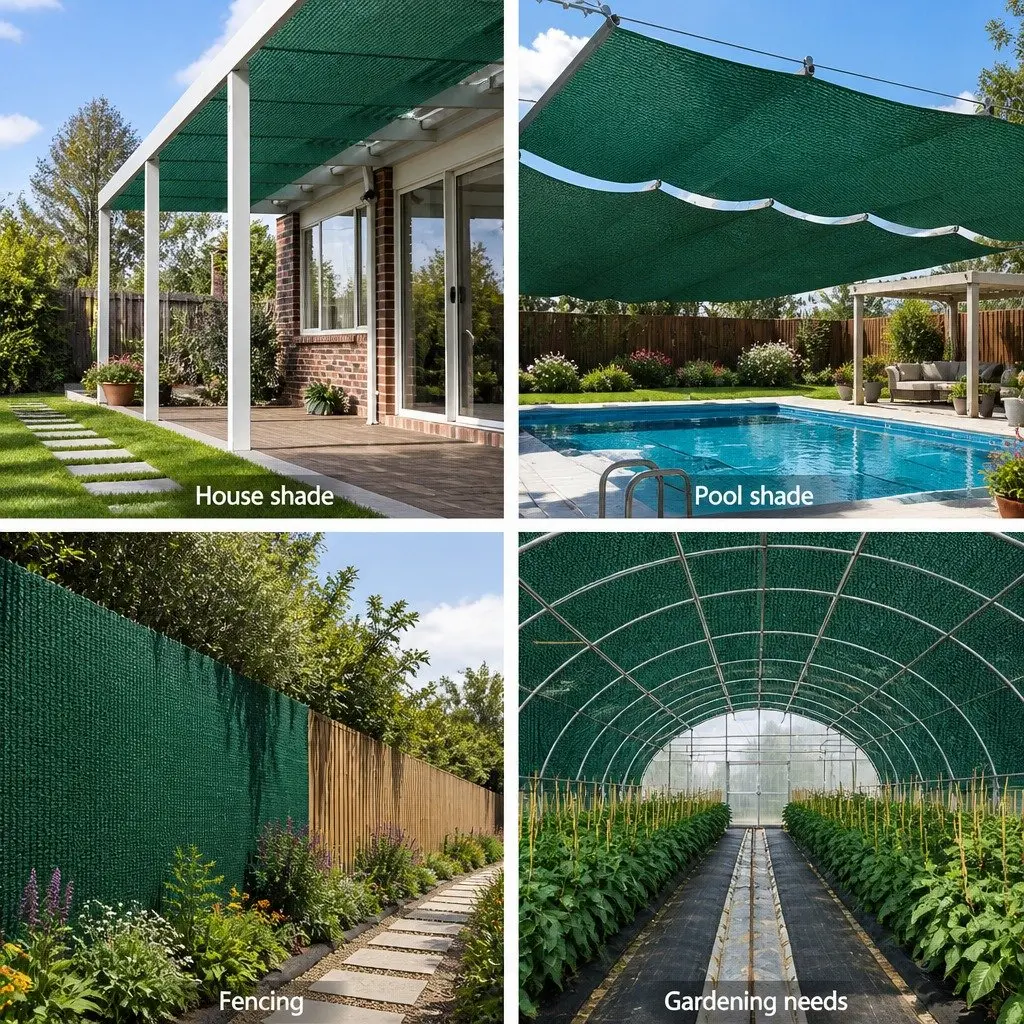 Shade Cloth 3.66m x 30m Green 50% UV Block Heavy Duty Knitted Fabric for Garden Greenhouse Agricultural Applications