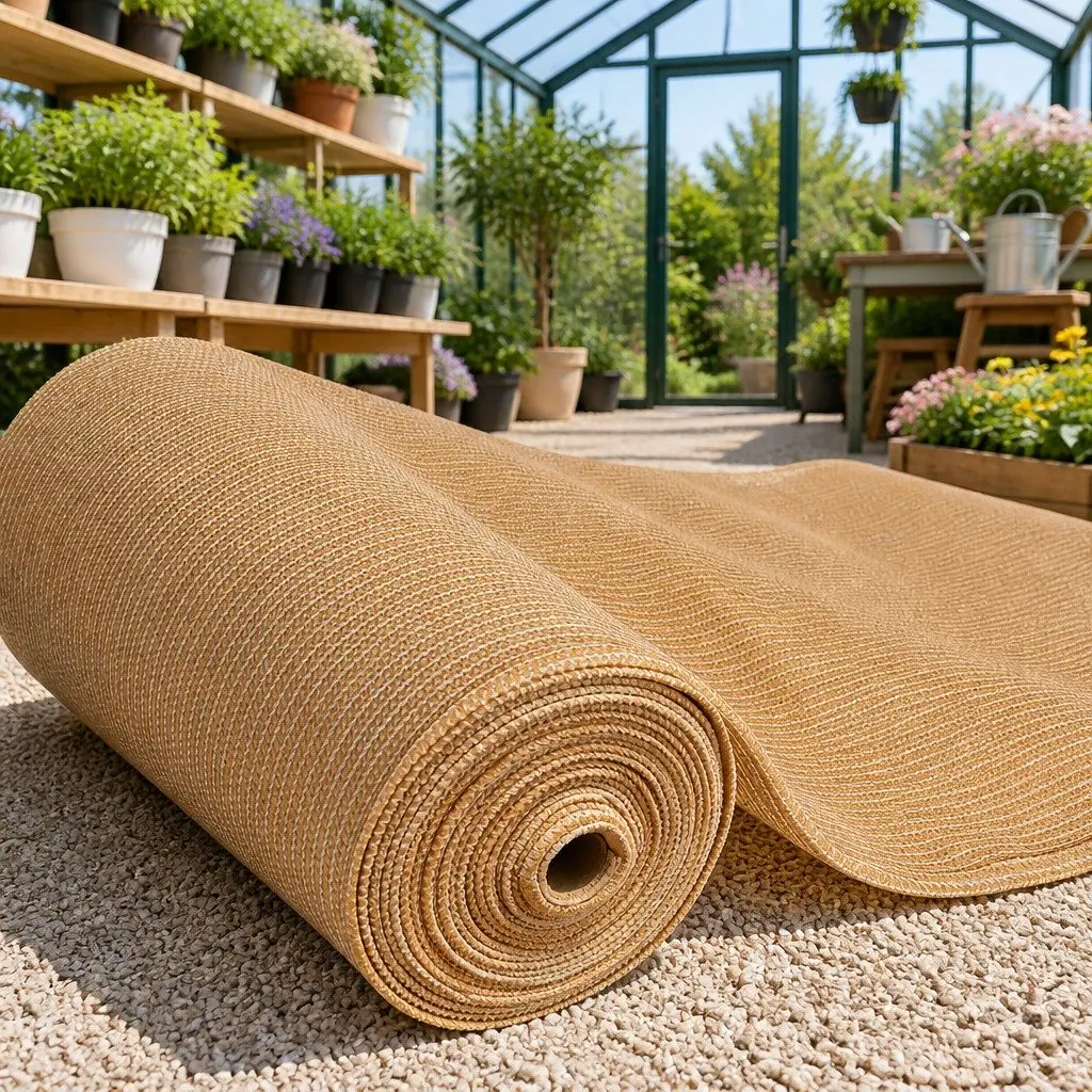 Shade Cloth 70% UV Block Heavy Duty 3.66m x 30m Beige HPDE Mono-tape Knitted Fabric
