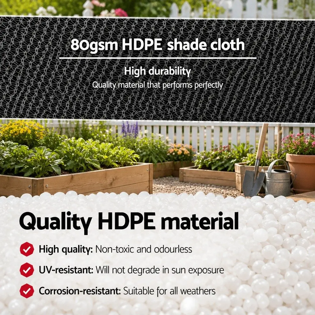 Shade Cloth 30% UV Block Heavy Duty Knitted Fabric Roll 3.66m x 30m White