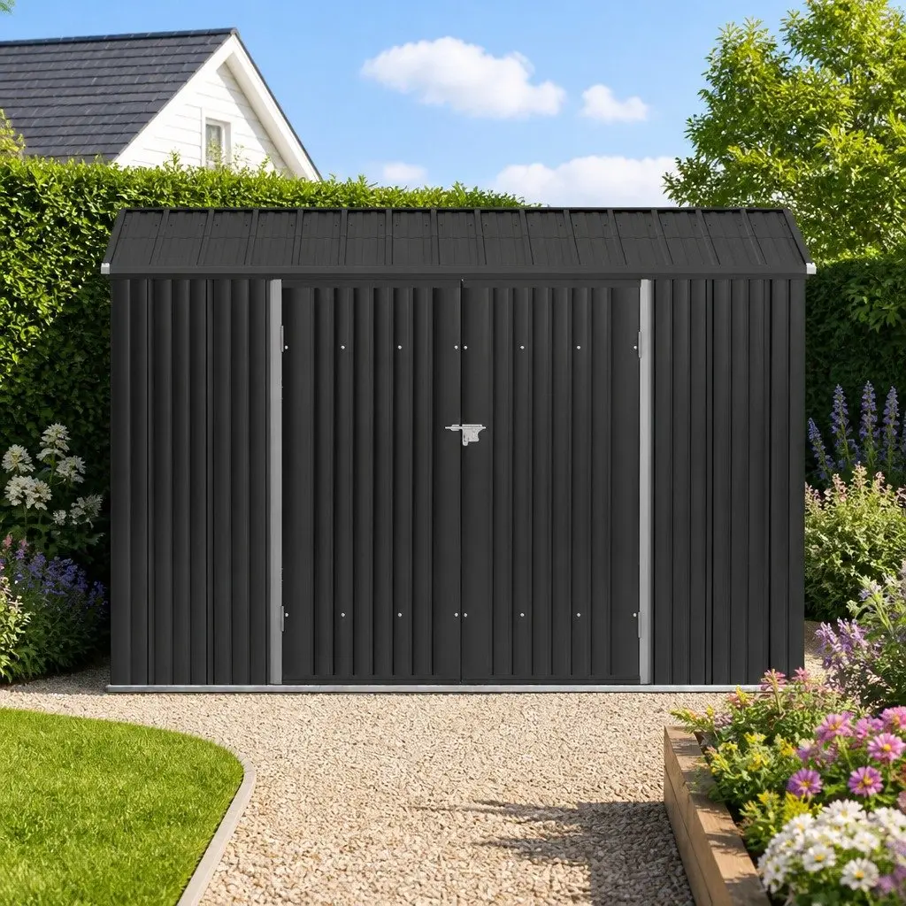 Garden Shed 3x2.18M Outdoor Storage Workshop Tool House Lockable Doors