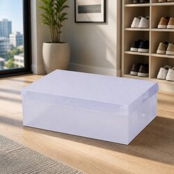 Shoe Box Storage Case Clear Foldable Stackable Portable Organizer Set of 20