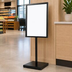 A1 Pedestal Sign Holder Double Sided Display Stand Poster Board 65x90x166cm