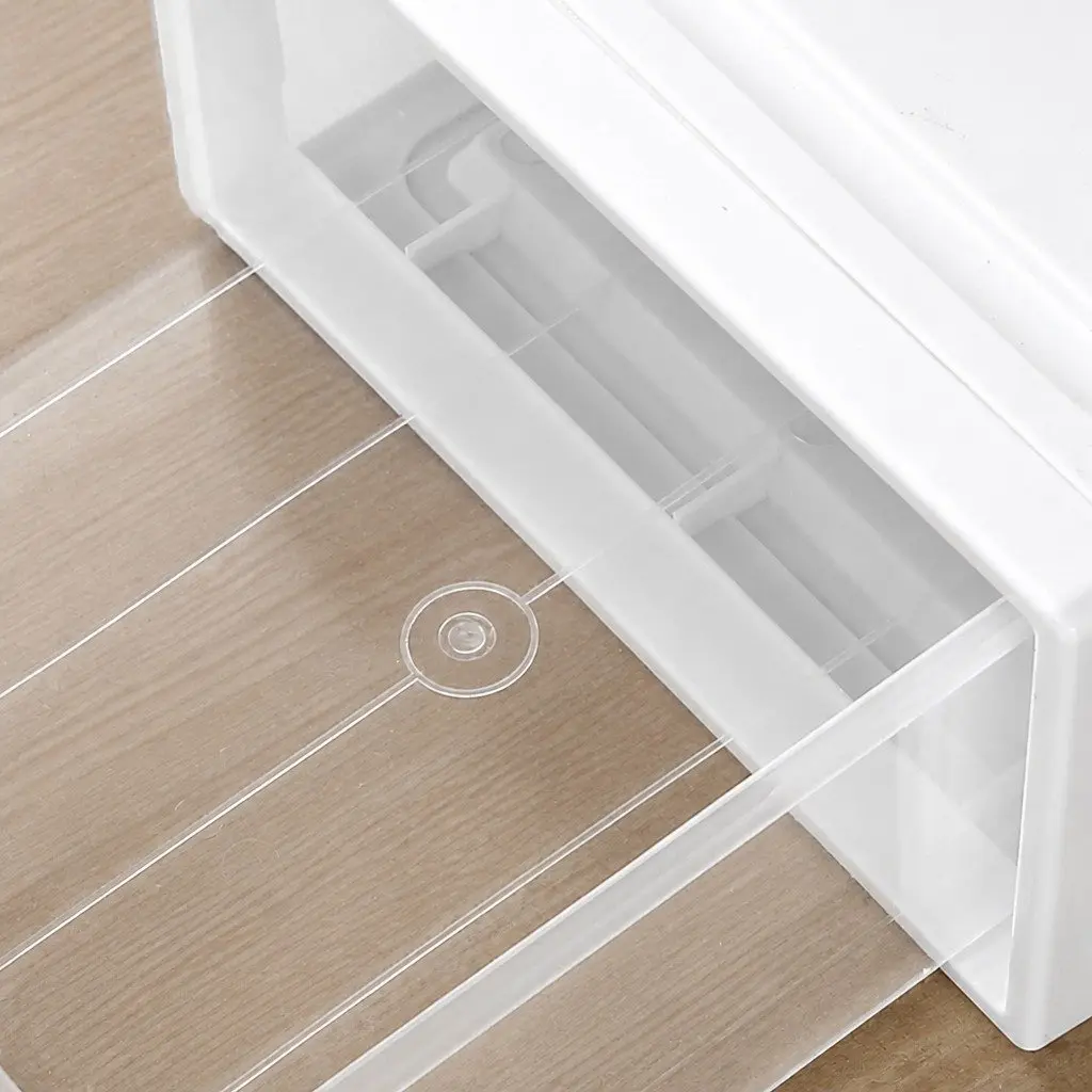 Small Storage Drawers Stackable Transparent 4 Piece Plastic Organiser Bins