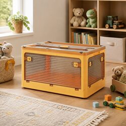 124L Stackable Storage Box Container Organiser Large Capacity Plastic Latch Lock