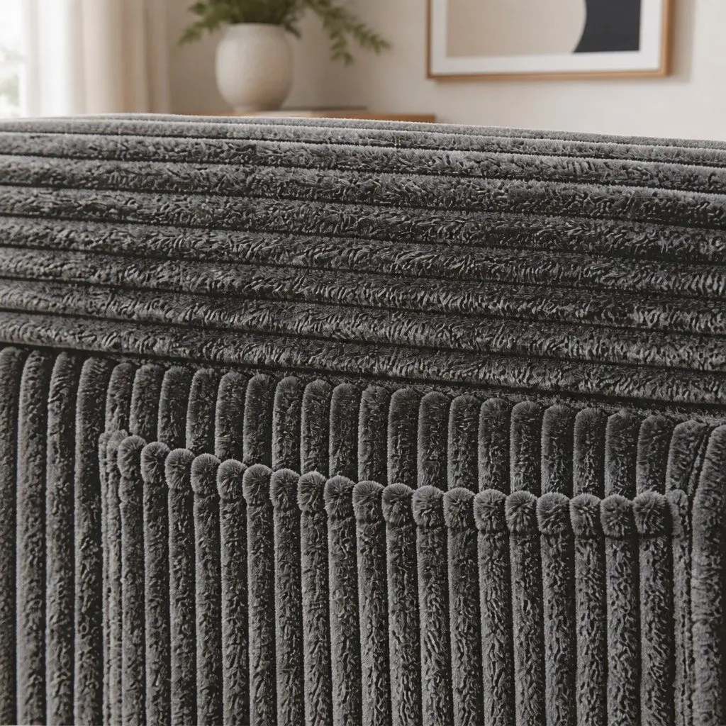 Modular Sectional Sofa Lounge U Shaped Corduroy Cloud Couch Grey Convertible