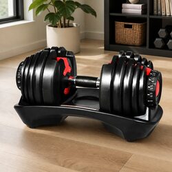 Adjustable Dumbbell Set 24kg Home Gym Training Strength Weight Dial Rack