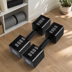 Adjustable Dumbbells Pair 2.8kg-10kg Home Gym Weight Training Fitness Exercise
