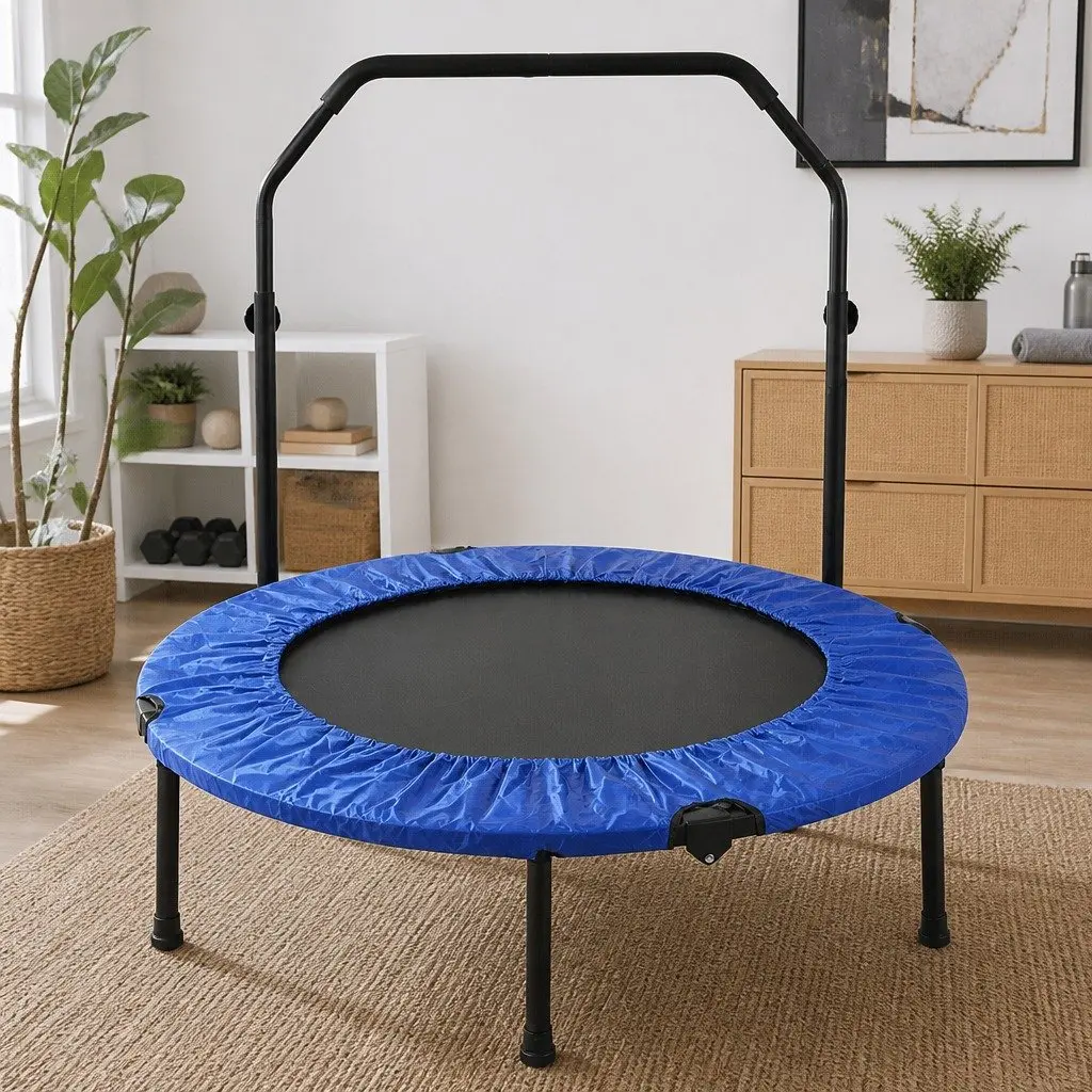 40 Inch Foldable Mini Trampoline Rebounder Fitness Bouncer Adult Teenager Home
