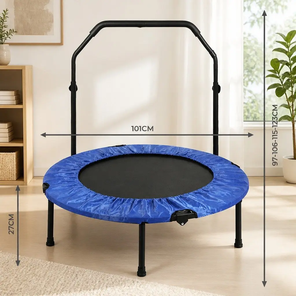 40 Inch Foldable Mini Trampoline Rebounder Fitness Bouncer Adult Teenager Home