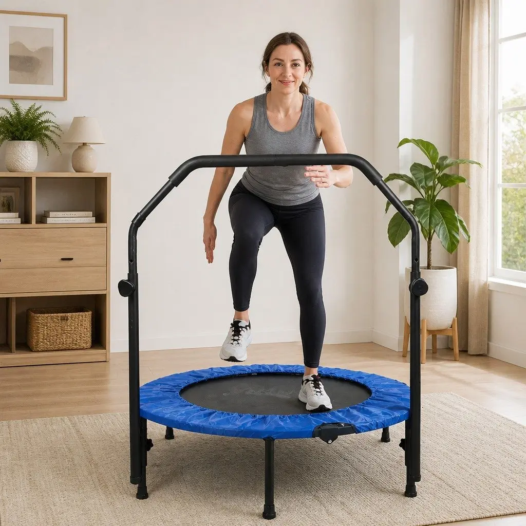 40 Inch Foldable Mini Trampoline Rebounder Fitness Bouncer Adult Teenager Home