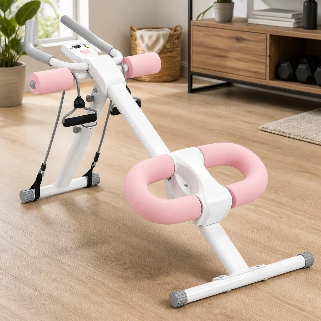 Ab Machine Abdominal Exerciser Core Trainer Foldable Home Gym Equipment with