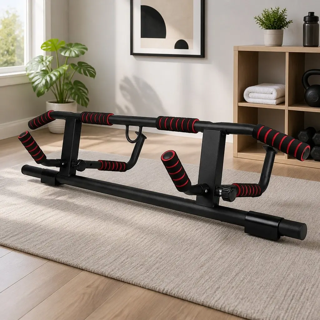 Pull Up Bar Doorway Chin Up Multi Grip Home Gym Workout Fitness Portable