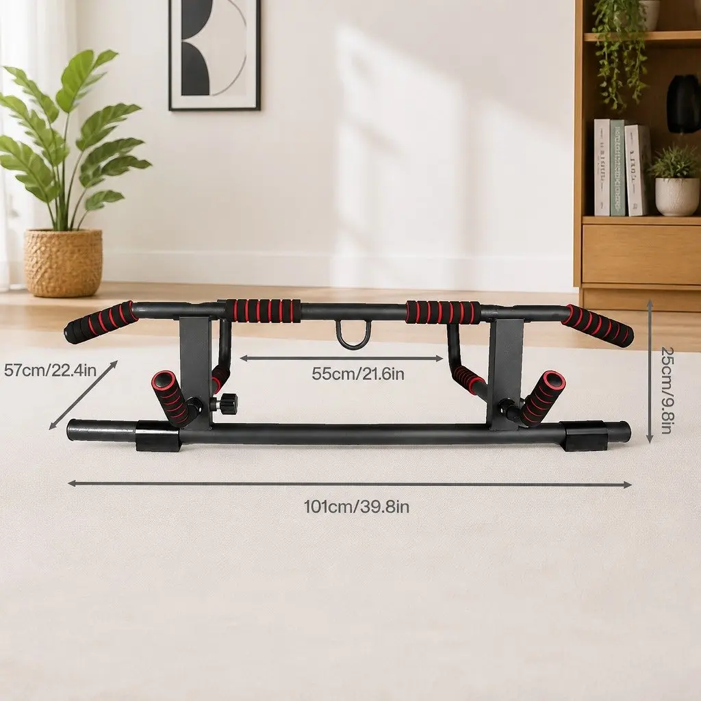 Pull Up Bar Doorway Chin Up Multi Grip Home Gym Workout Fitness Portable