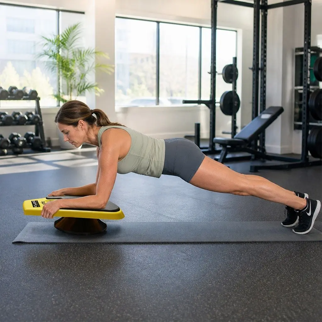 Balance Board Trainer 360 Degree Rotation Core Abdominal Exercise Yellow