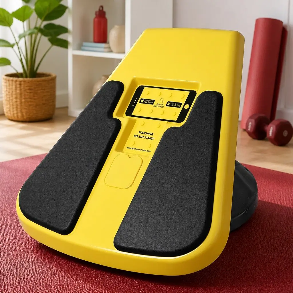 Balance Board Trainer 360 Degree Rotation Core Abdominal Exercise Yellow
