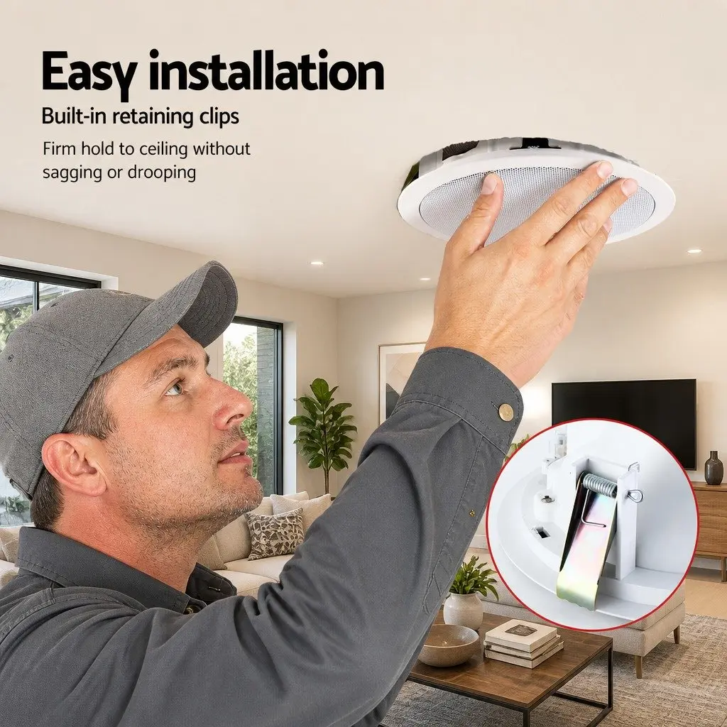 6 Inch Ceiling Speakers Home Audio System White 4pcs Tweeter Stereo