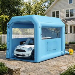 Inflatable Paint Booth 2.5x2.5x3M Spray Booth 550W Blower Air Filter Bicycle