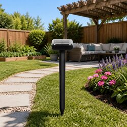 Snake Repeller Solar Powered Set of 4 Garden Yard Farm Ultrasonic Pest Control