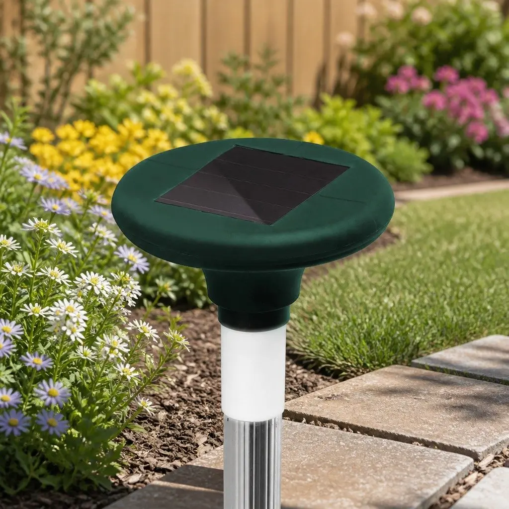 Solar LED Snake Repeller Set 12 Pack Garden Yard Pest Deterrent Ultrasonic