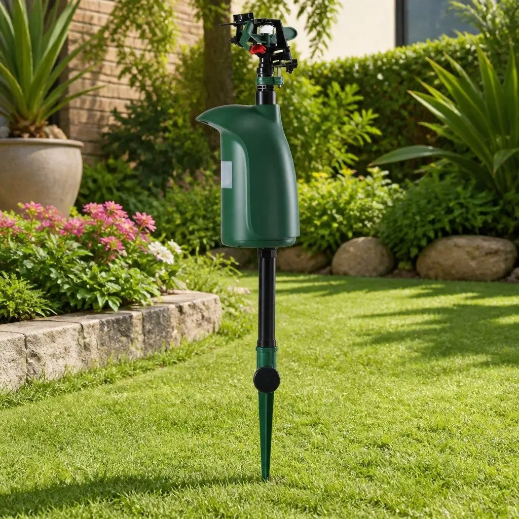Outdoor Water Sprinkler Motion Sensor Garden Pest Repeller Green